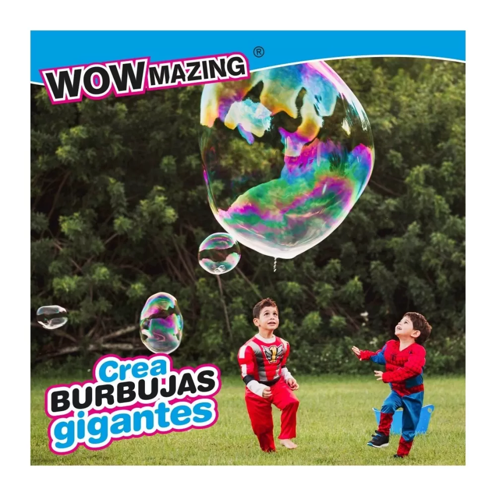 WOWMAZING Juguetes Al Aire Libre*3 Sobres Pompas Gigantes