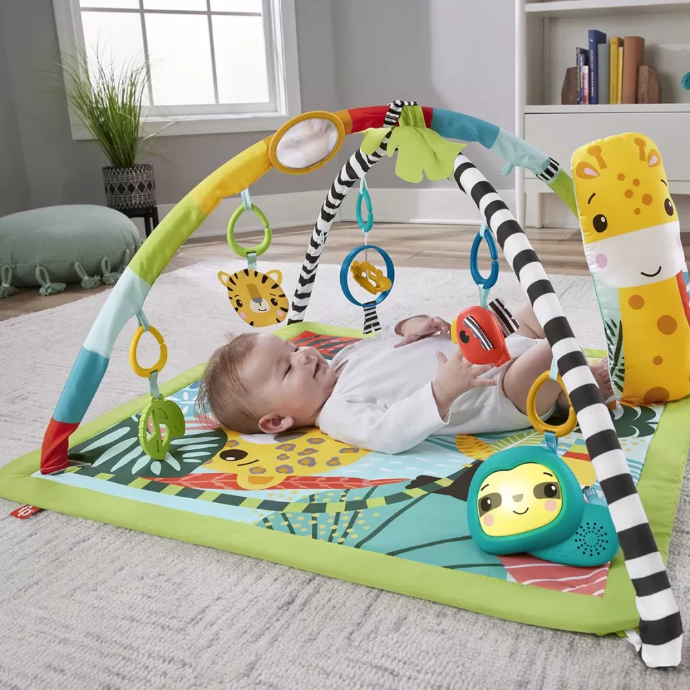 Fisher-Price Preescolar*Alfombra Gimnasio Sensorial Selva Tropical 3 En 1