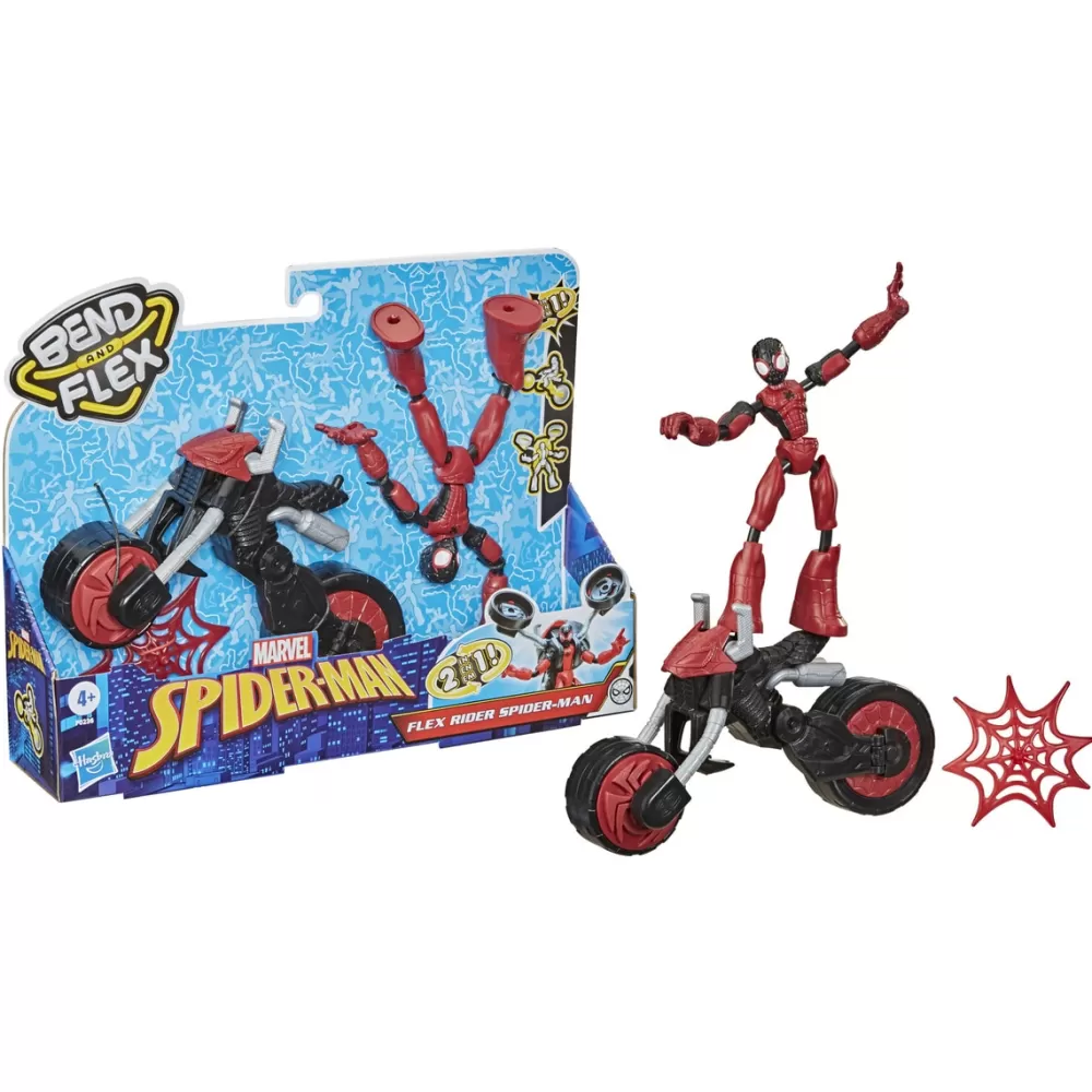 Hasbro Munecos Articulados*Bend And Flex Rider Marvel Spiderman