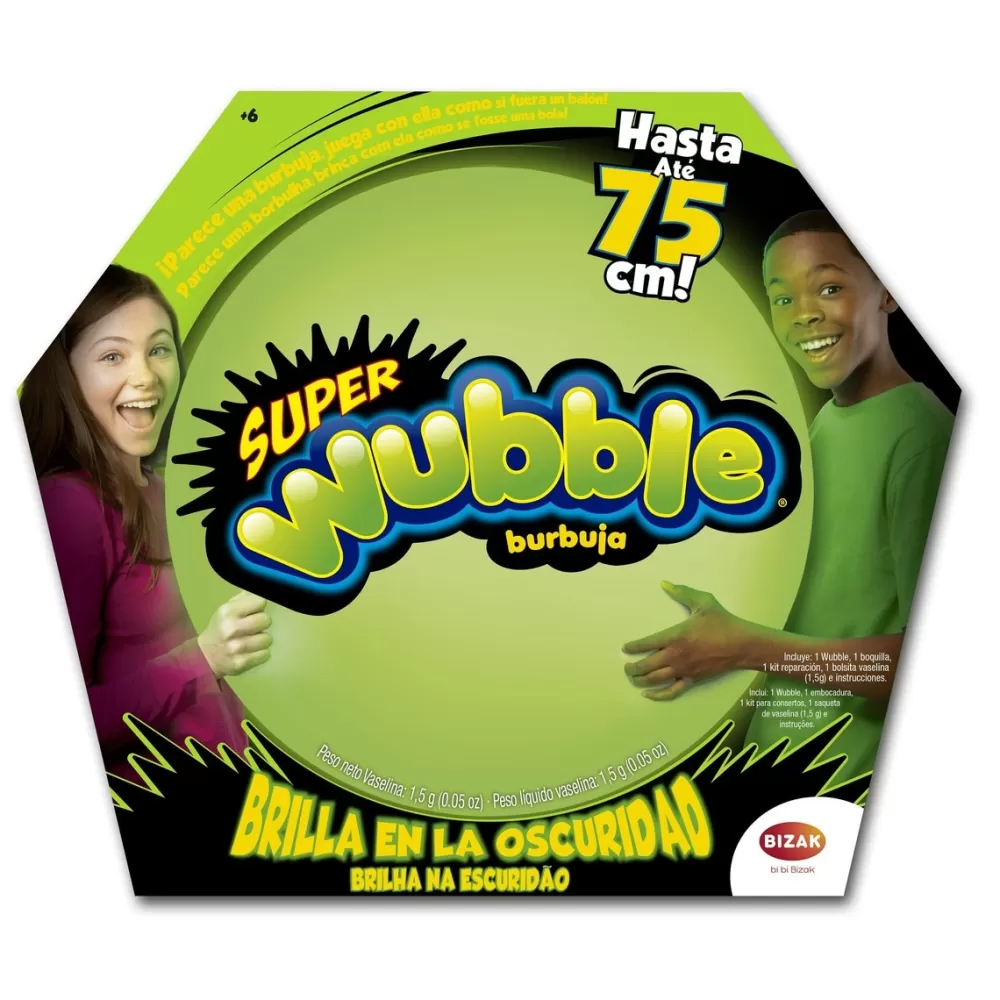 Bizak Juguetes Al Aire Libre*Burbuja Super Wubble Brillo En La Oscuridad