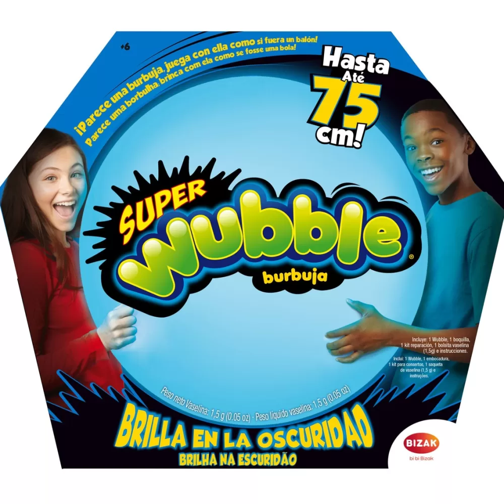 Bizak Juguetes Al Aire Libre*Burbuja Super Wubble Brillo En La Oscuridad