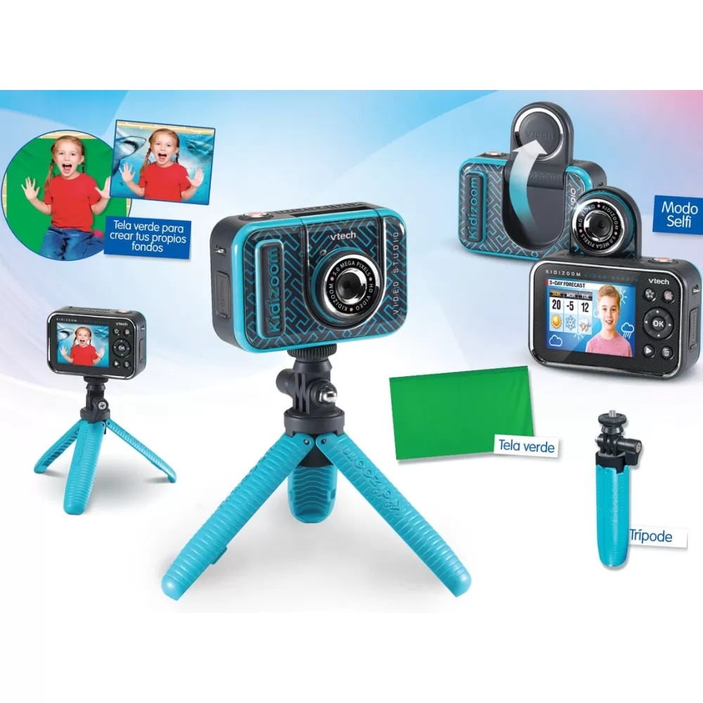 VTech Electronicos*Camara Kidizoom Video Studio Hd Para Hacer Videos Y Fotos Como Los Blogger Y Youtubers