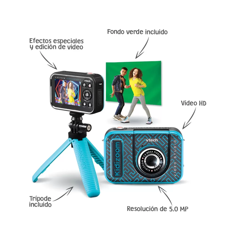 VTech Electronicos*Camara Kidizoom Video Studio Hd Para Hacer Videos Y Fotos Como Los Blogger Y Youtubers