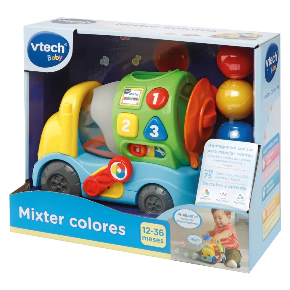 VTech Preescolar*Camion Hormigonera De Juguete Educativo Mixter Colores Baby