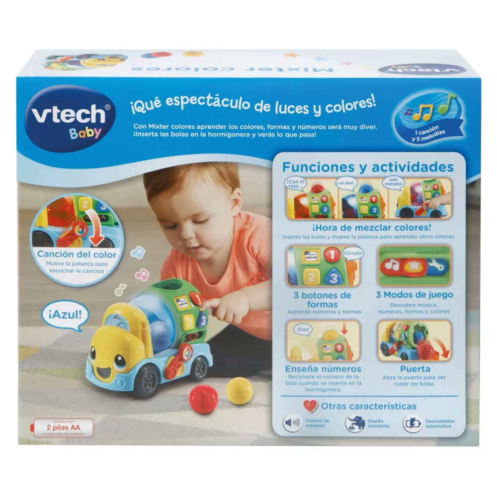 VTech Preescolar*Camion Hormigonera De Juguete Educativo Mixter Colores Baby