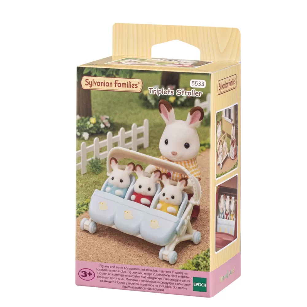 Sylvanian Families Munecas Y Peluches*Carrito De Trillizos