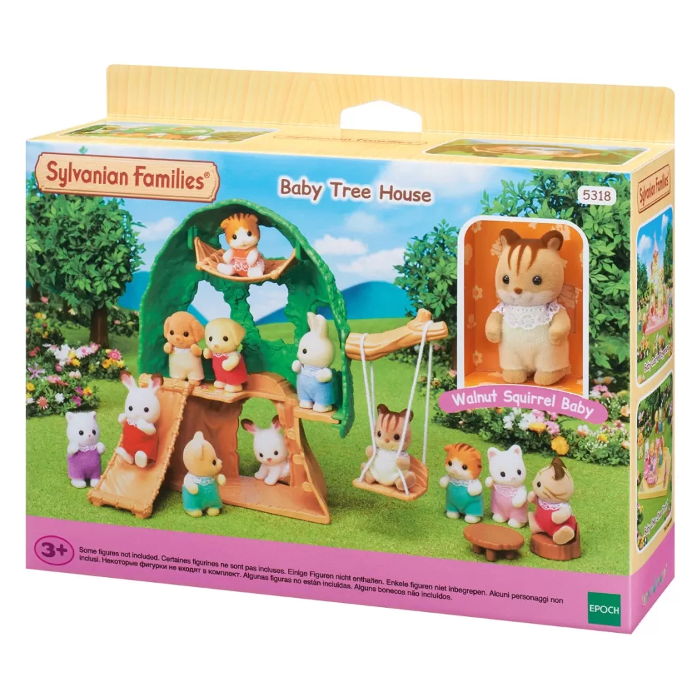 Sylvanian Families Munecas Y Peluches*Casa Del Arbol Para Bebes