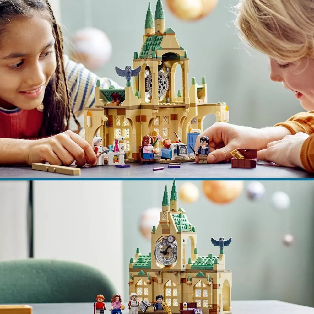 LEGO Puzzles Y Construcciones*Castillo De Juguete Ala De Enfermeria De Hogwarts Con Mini Figuras Wizarding World Harry Potter