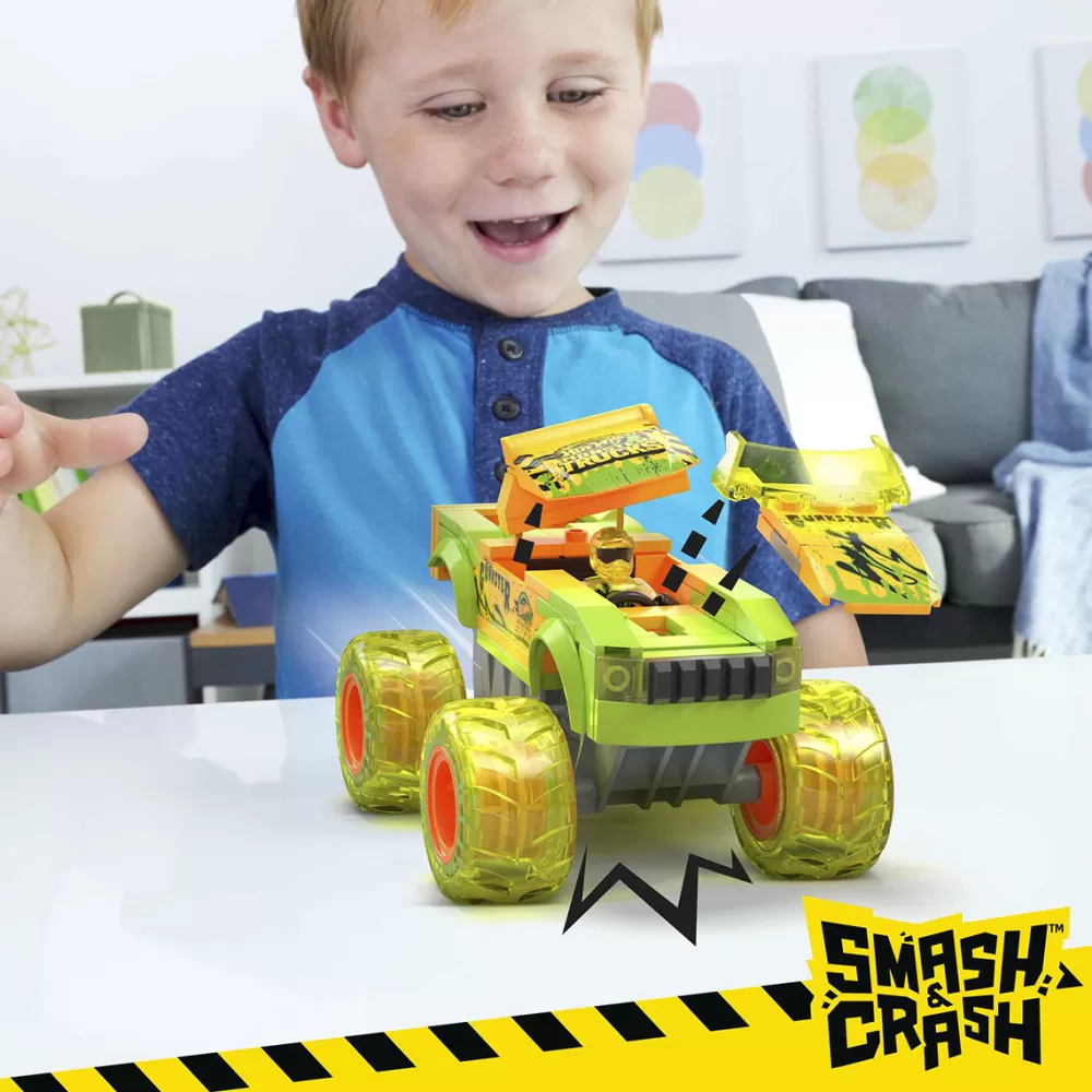 Mega Construx Puzzles Y Construcciones*Coche De Bloques De Construccion Coche Monster Trucks Gunkster Hot Wheels