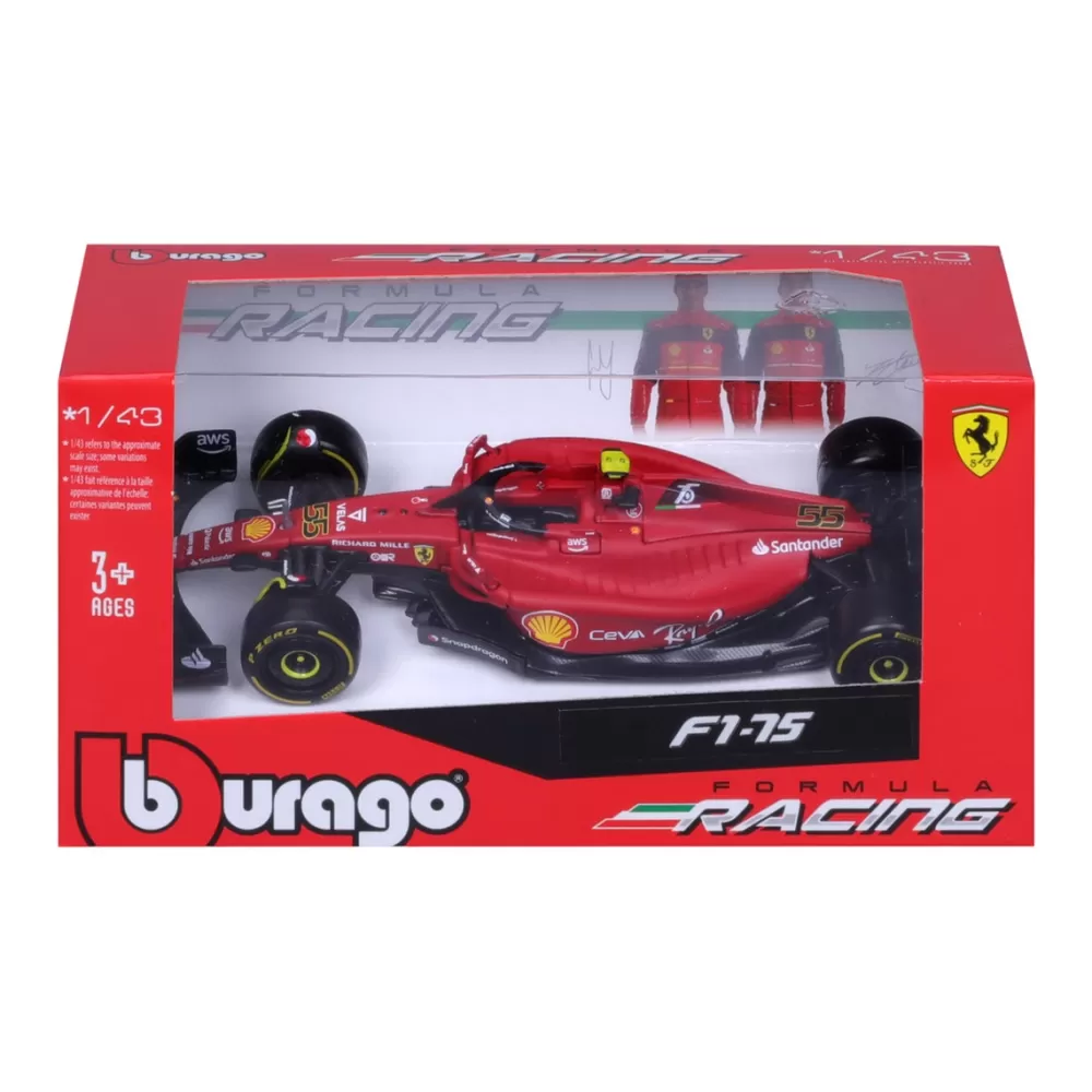 BBURAGO Coches, Circuitos Y Radiocontrol*Coche De Ferrari Formula 1 F1-75 Carlos Sainz R&P 1:43