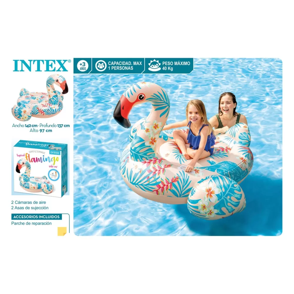 Intex Juguetes Al Aire Libre*Colchoneta Hinchable Flamenco Tropical