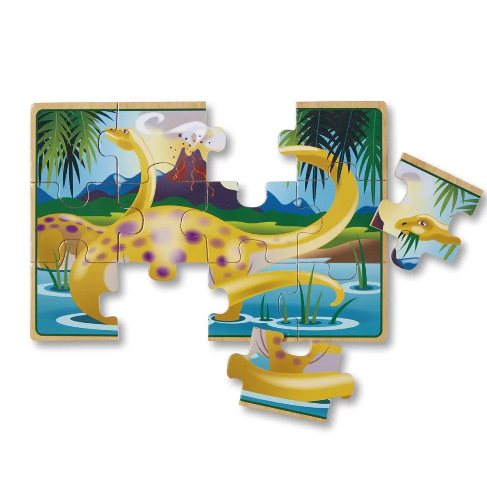 Melissa & Doug Preescolar*Dinosaurs Puzzles In A Box