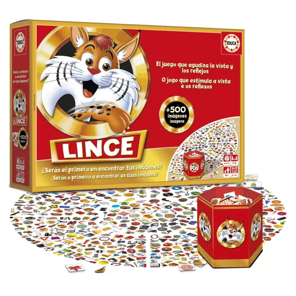 Educa Borrás Juegos De Mesa*El Lince Golden Edition + 500 Imagenes