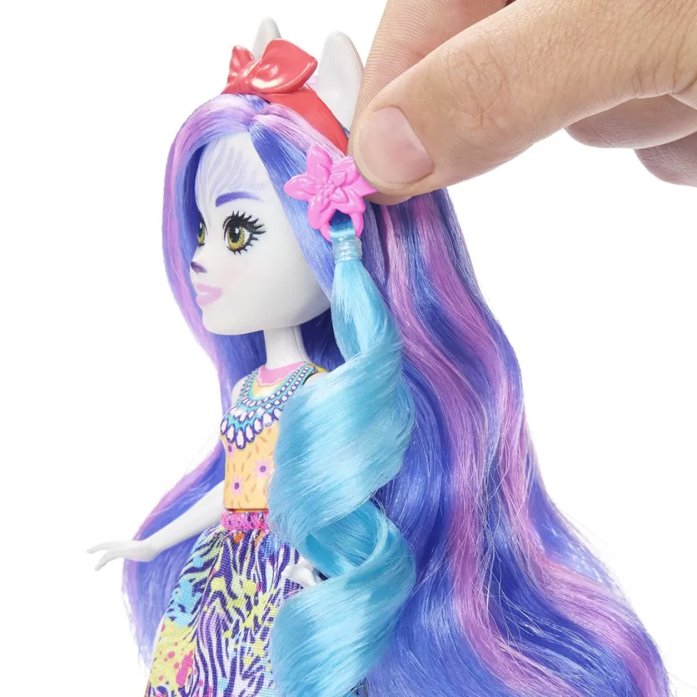 Mattel Munecas Y Peluches*Enchantimals Muneca Con Accesorios Para Peinar Glam Party Zemirah Zebra