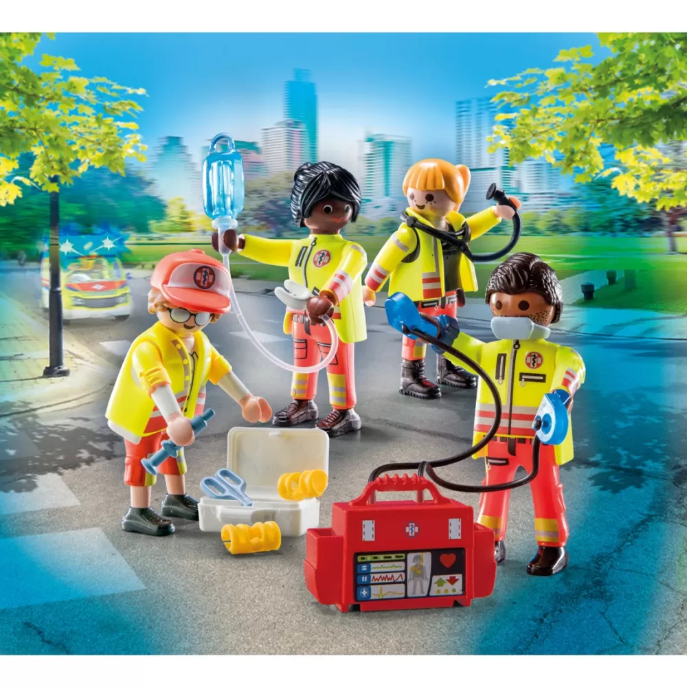 Playmobil Munecos Articulados*Equipo De Rescate City Life