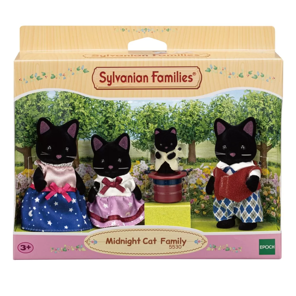 Sylvanian Families Munecas Y Peluches*Familia Gato Medianoche