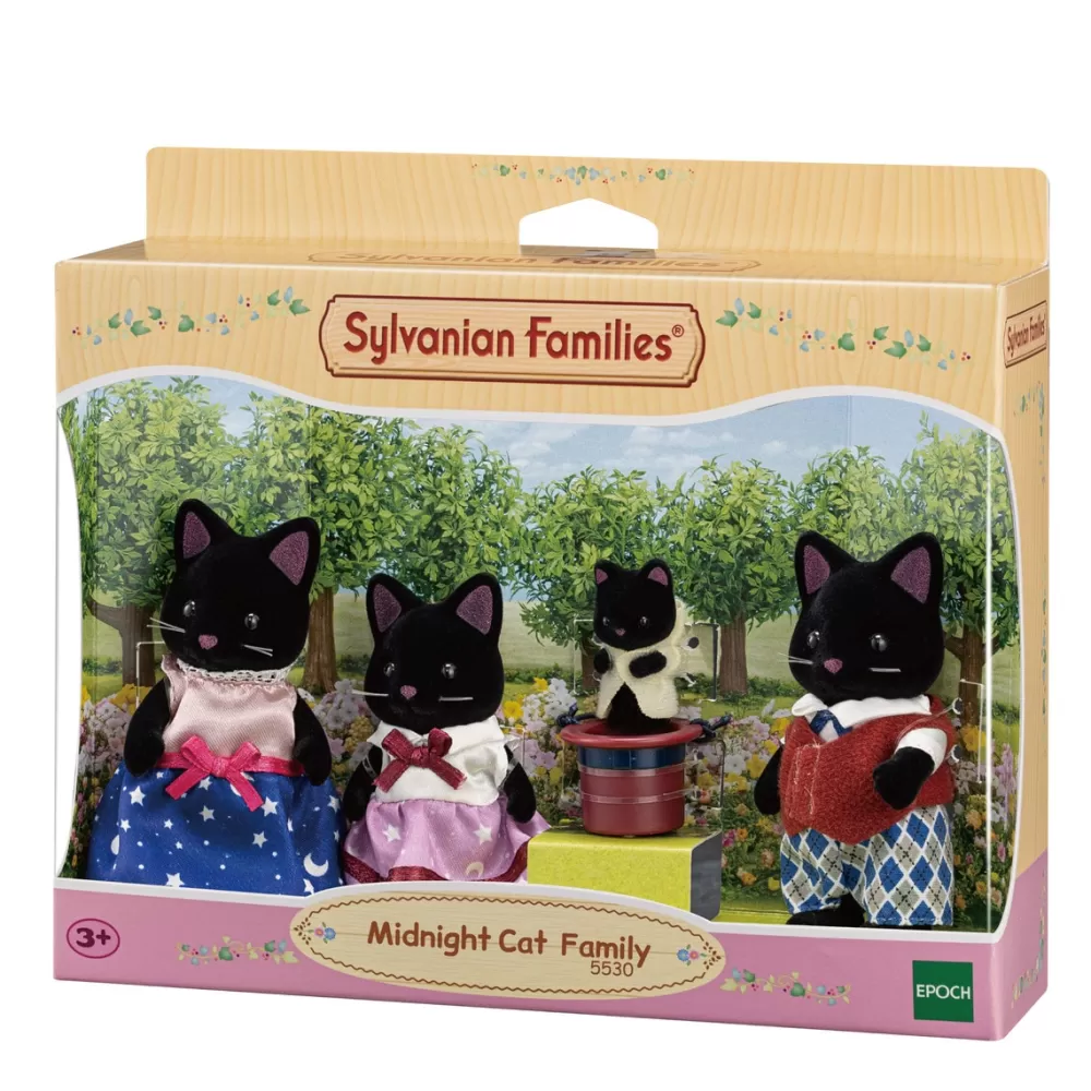 Sylvanian Families Munecas Y Peluches*Familia Gato Medianoche