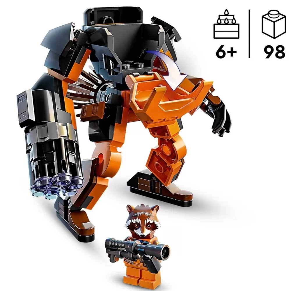 LEGO Puzzles Y Construcciones*Figura De Accion Para Construir Armadura Robotica De Rocket Guardianes De La Galaxia Marvel