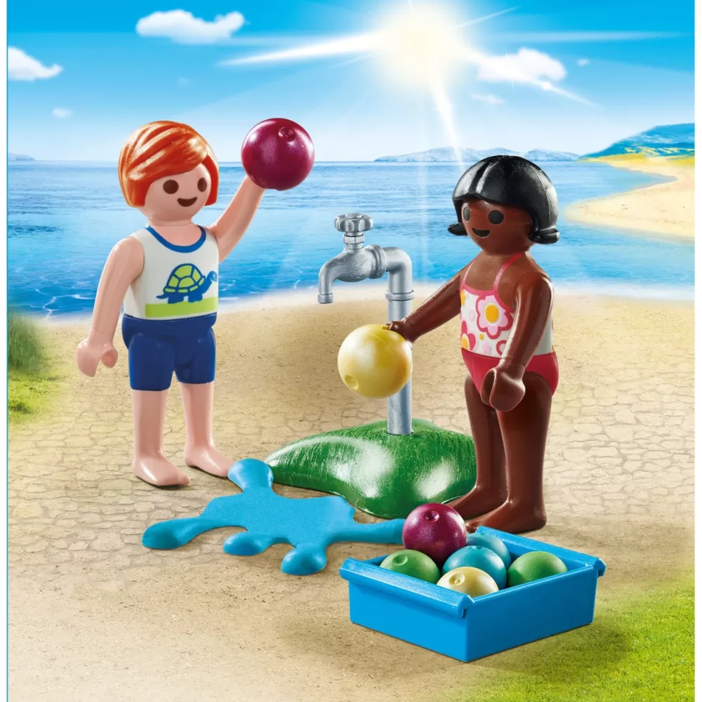 Playmobil Munecos Articulados*Figura Ninos Con Globos De Agua Special Plus