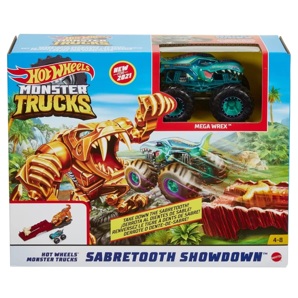 Hot Wheels Coches, Circuitos Y Radiocontrol* Monster Trucks Vehiculo Con Pista De Coches De Juguete