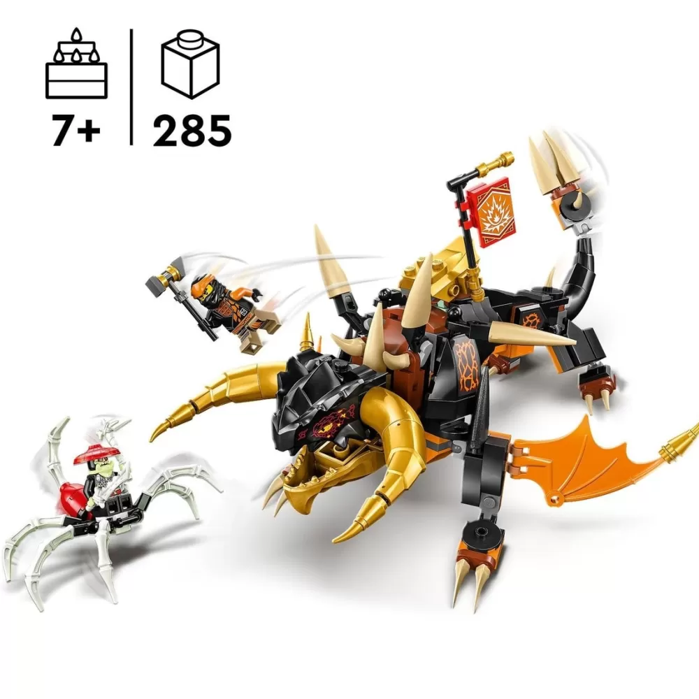 LEGO Puzzles Y Construcciones*Juguete De Animales Para Construir Dragon De Tierra Evo De Cole Y Escorpion Ninjago