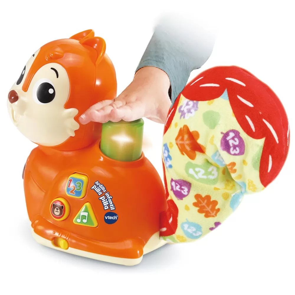 VTech Preescolar*Juguete Para Bebes Ardilla Infantil Pilla Pilla Camina Y Canta, Animal Interactivo Para Aprender A Gatear Baby