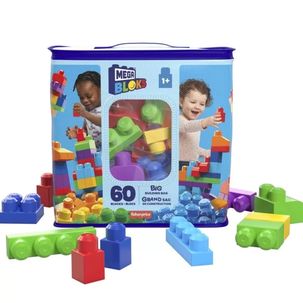 Mega Bloks Puzzles Y Construcciones*Juguetes Para Bebes Bolsa Clasica Con 60 Bloques De Construccion