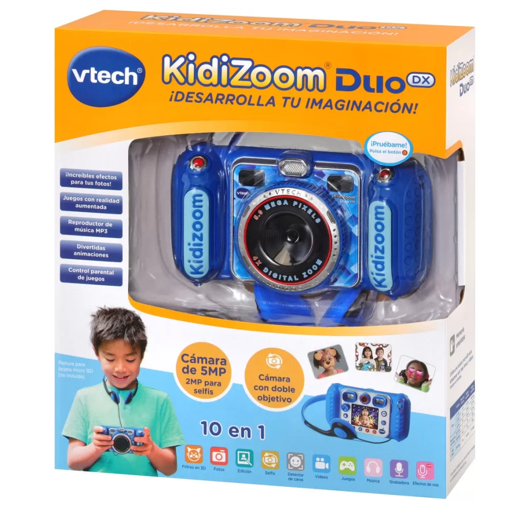 VTech Electronicos*Kidizoom Duo Dx Color Azul Camara De Fotos Y Videos Para Ninos 10 En 1