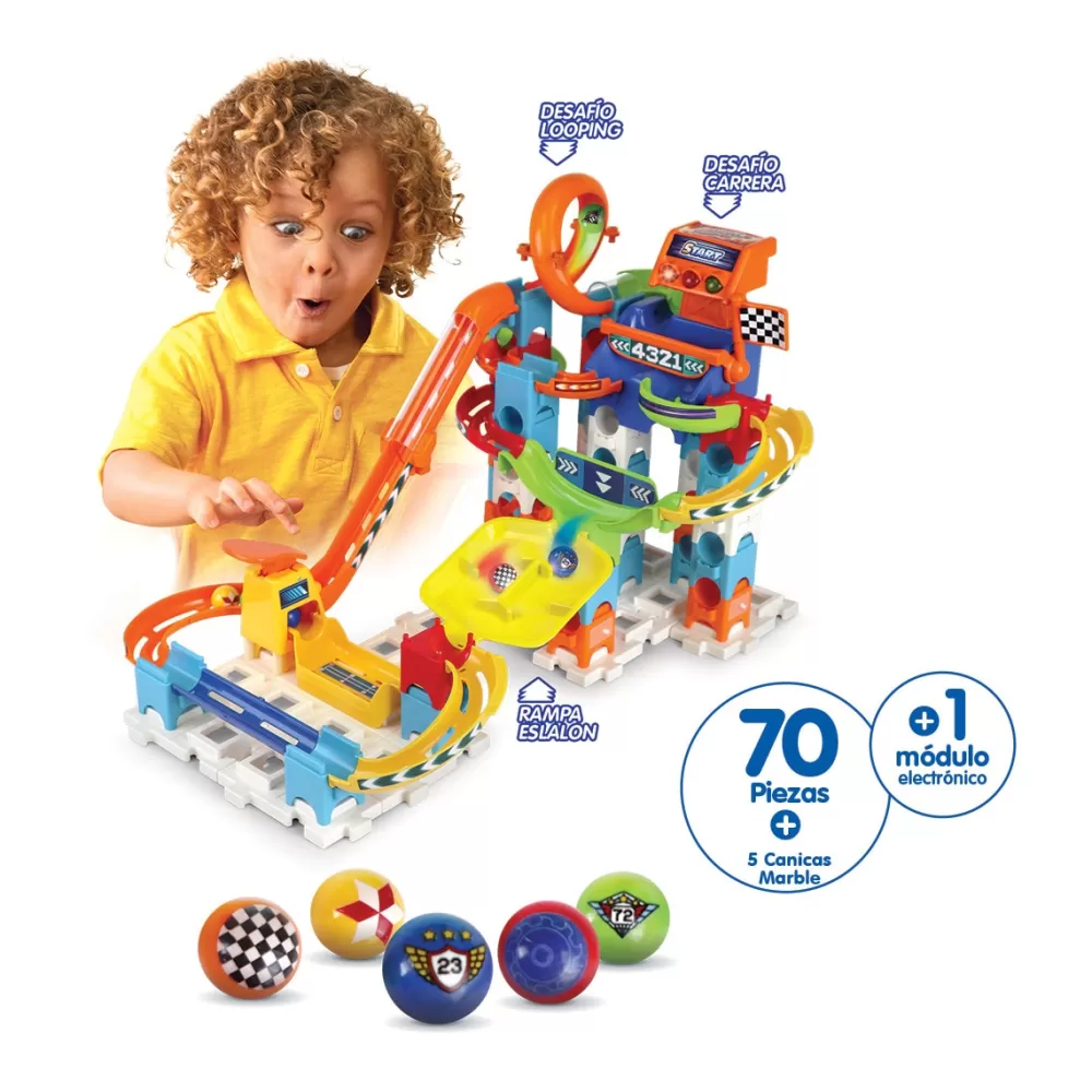 VTech Juegos De Mesa*Marble Rush Racing Track Set Circuito De Canicas Interactivo