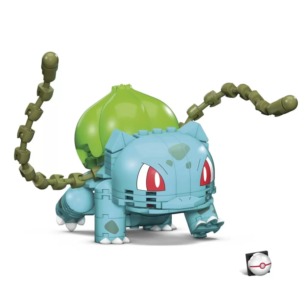 Mega Construx Puzzles Y Construcciones* Pokemon Bulbasaur Figura De 175 Bloques De Construccion