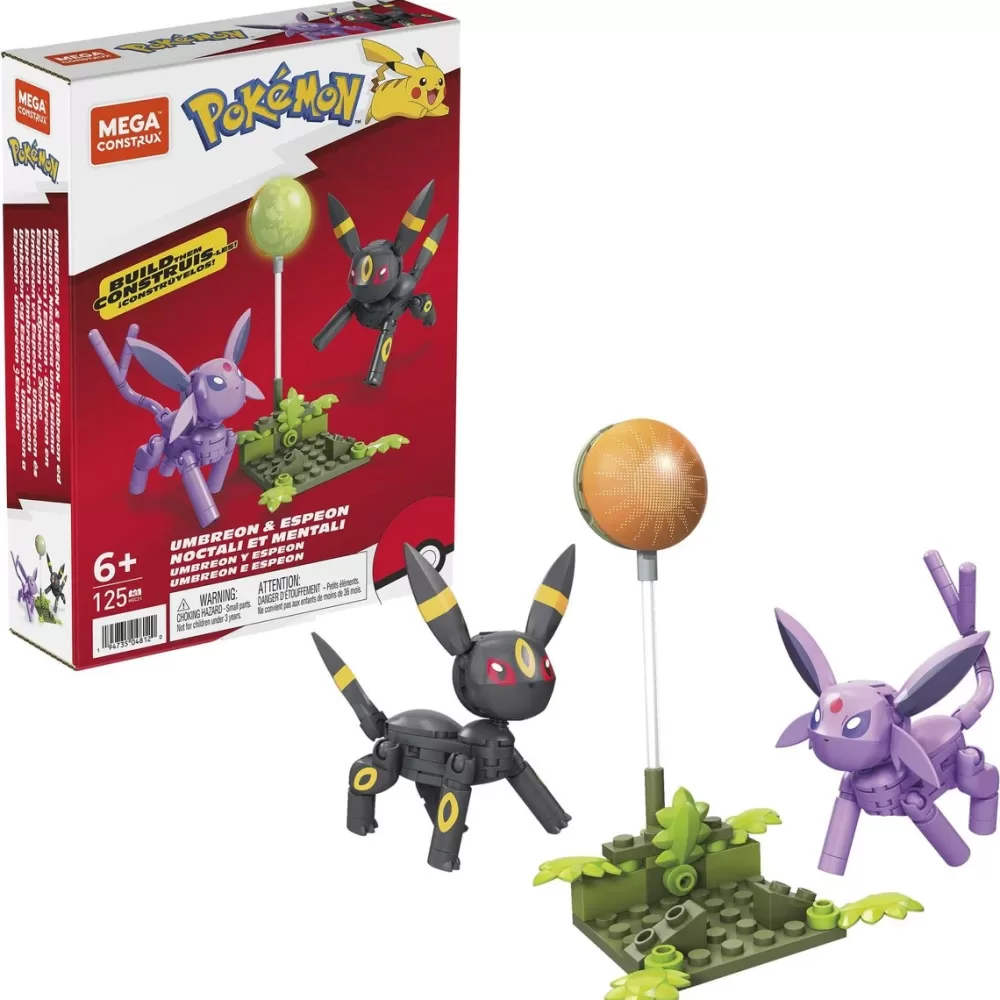 Mega Construx Puzzles Y Construcciones* Pokemon Pack Umbreon Y Espeon Figuras De Bloques De Construccion