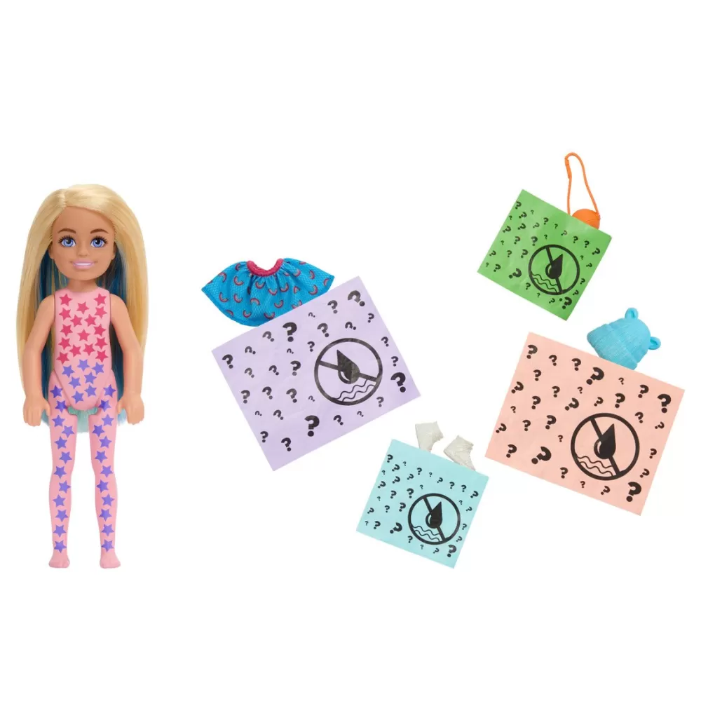 Barbie Munecas Y Peluches*Muneca Revela Colores Con Agua Chelsea Color Reveal Deporte Modelos Surtidos