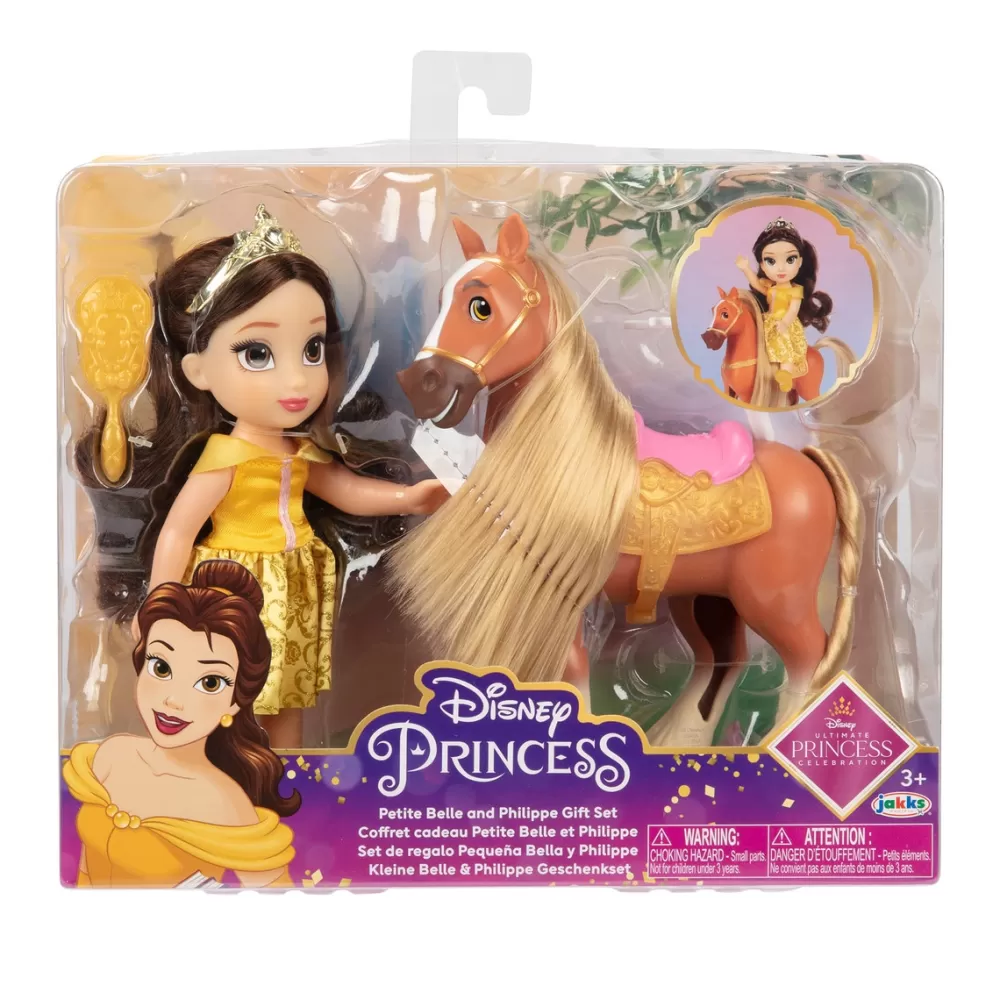 Jakks Pacific Munecas Y Peluches*Munecas (Rapunzel, Bella O Elsa) Con Su Caballo Princesas Disney