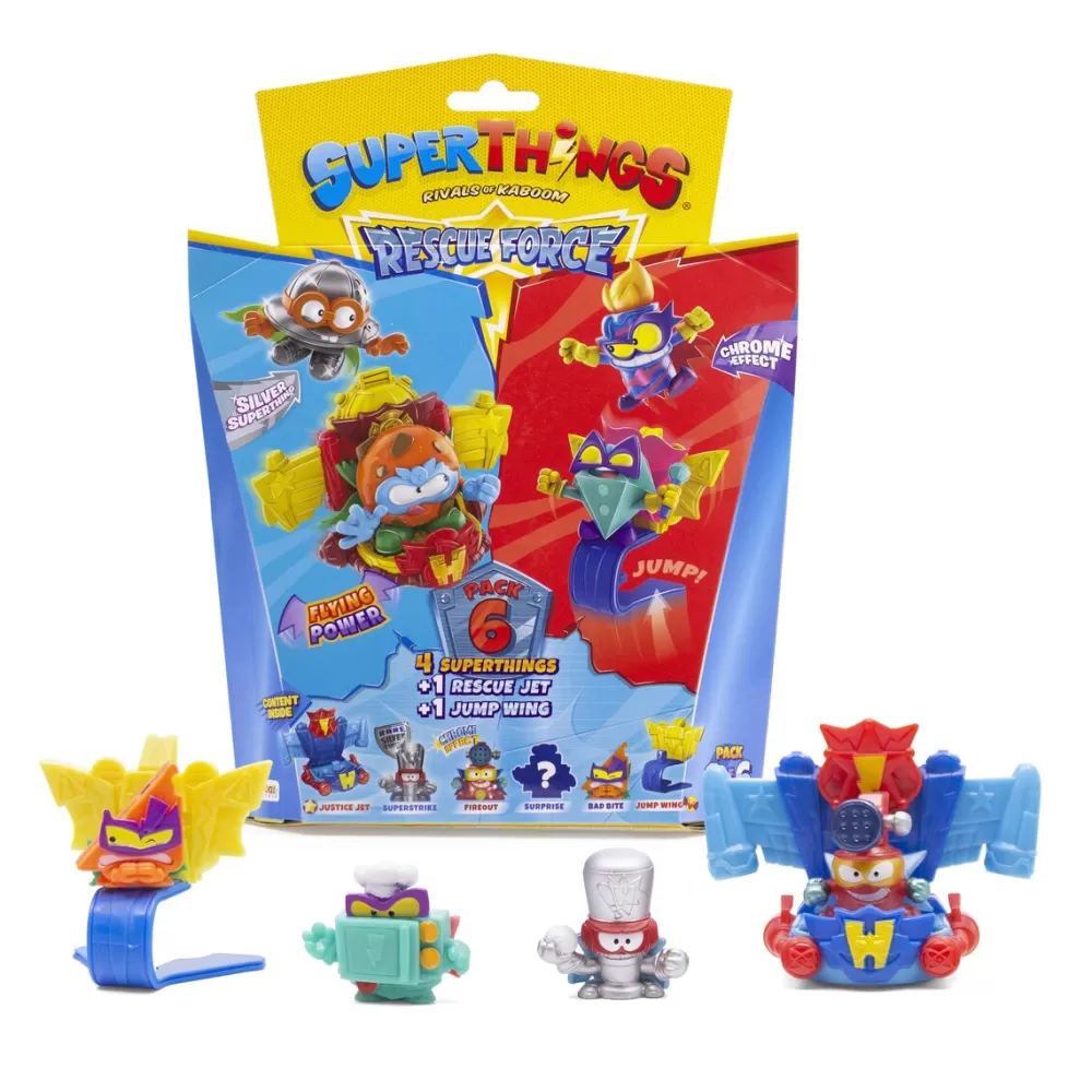 Superthings Munecos Articulados*Pack Coleccionable Rescue Force Pack 6