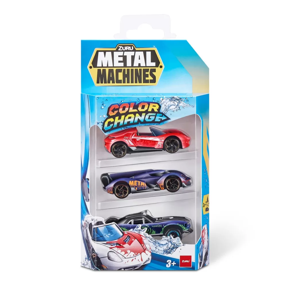 Metal Machines Coches, Circuitos Y Radiocontrol*Pack Surtido 3 Vehiculos Color Change