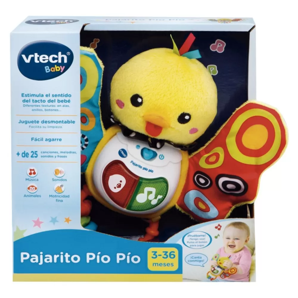 VTech Preescolar*Peluche Interactivo Para Bebes Pajarito Pio Pio Activity Baby