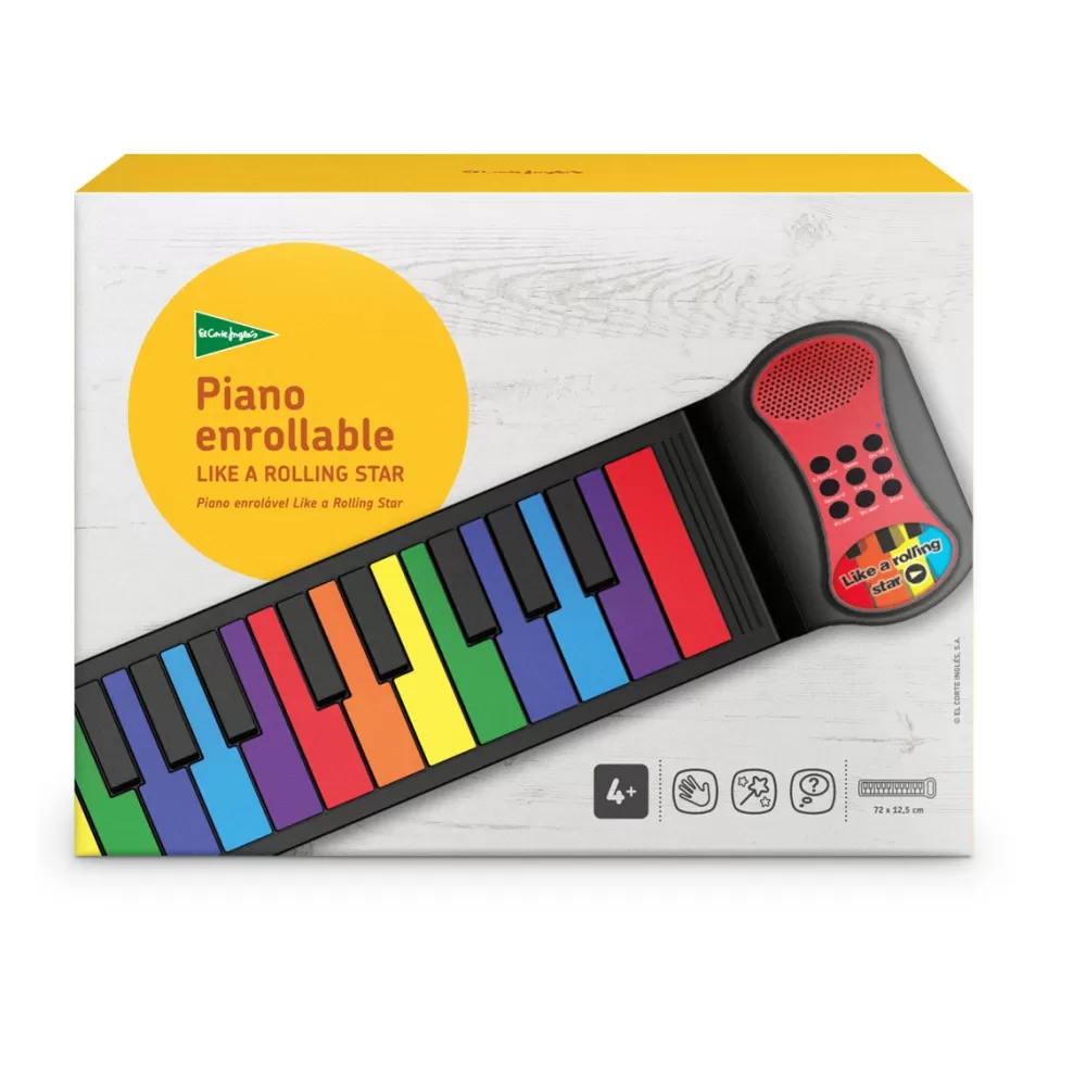 El Corte Inglés Electronicos*Piano Enrollable De Colores Con Sonido De Instrumentos Y Efectos Especiales Like A Rolling Star El Corte Ingles