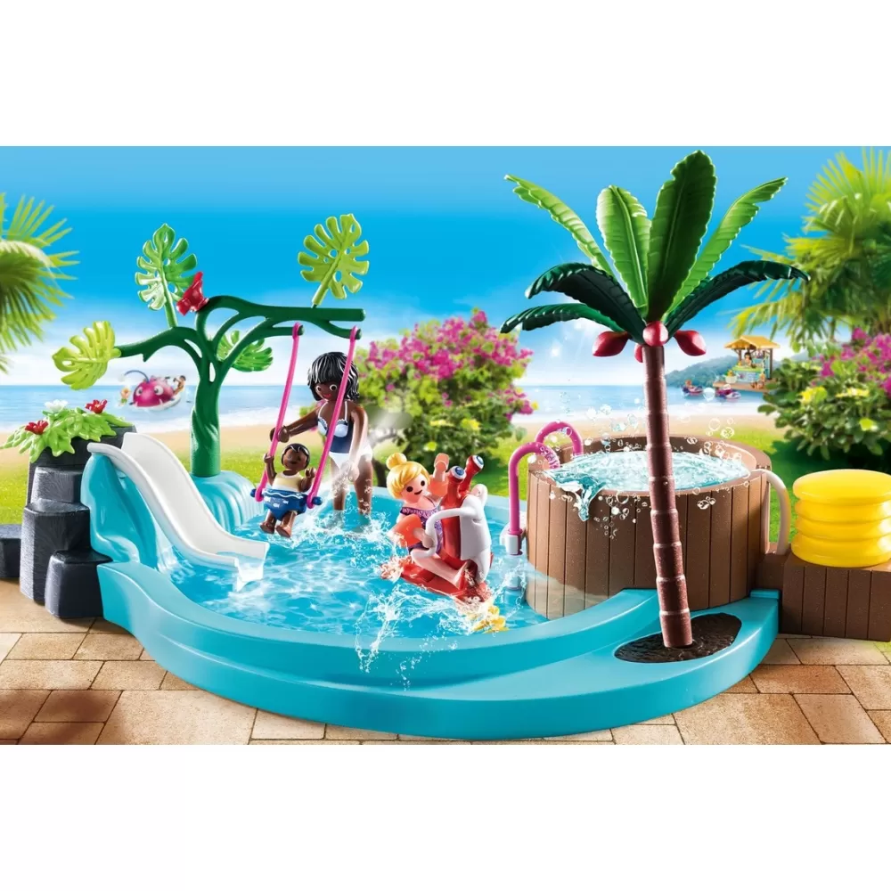 Playmobil Munecos Articulados*Piscina Infantil Con Banera Hidromasaje Family Fun