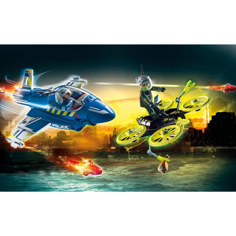 Playmobil Munecos Articulados*Policia Avion: Persecucion Dron City Action