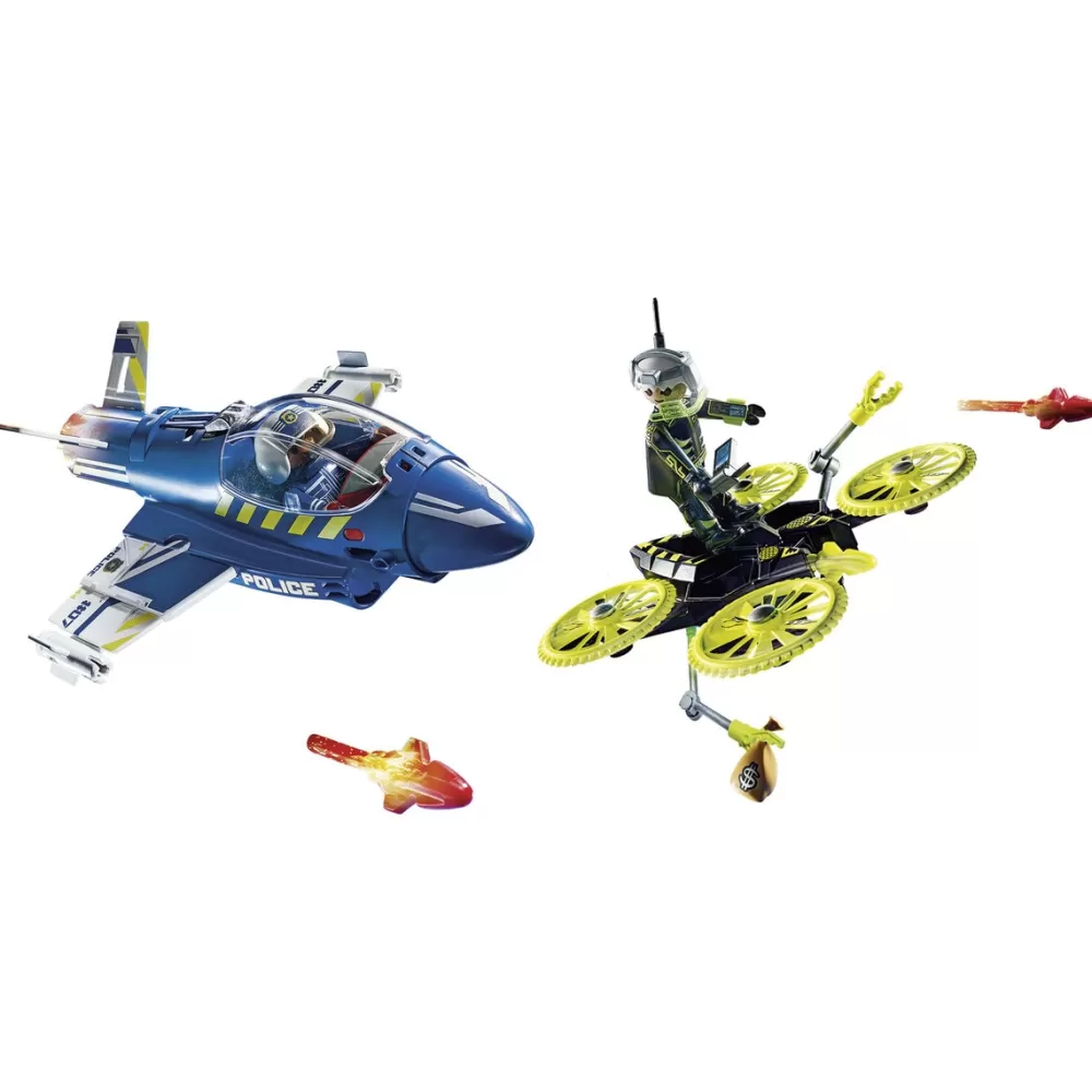 Playmobil Munecos Articulados*Policia Avion: Persecucion Dron City Action