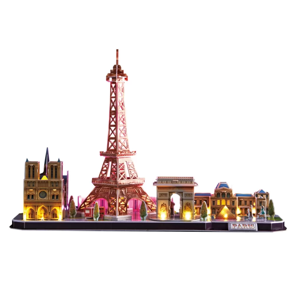 CubicFun Puzzles Y Construcciones*Puzzle 3D Con Los Monumentos Mas Emblematicos De Paris E Iluminacion Led En Su Interior El Corte Ingles