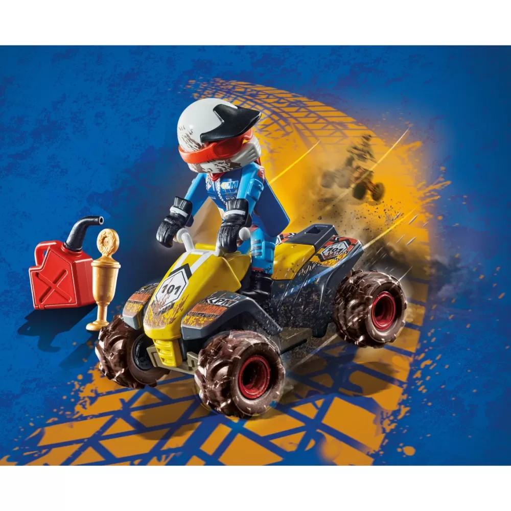 Playmobil Munecos Articulados*Quad De Offroad Con Motor De Friccion City Action