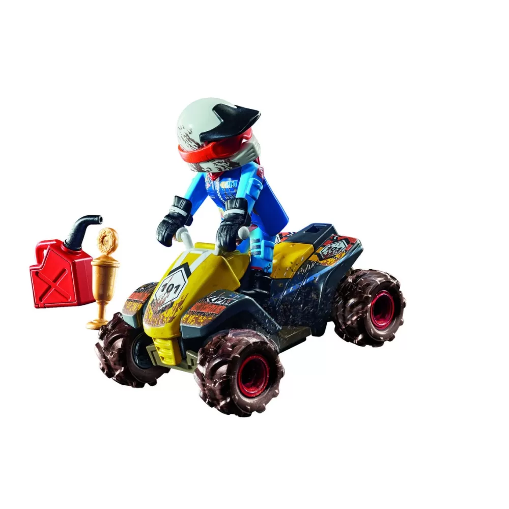 Playmobil Munecos Articulados*Quad De Offroad Con Motor De Friccion City Action