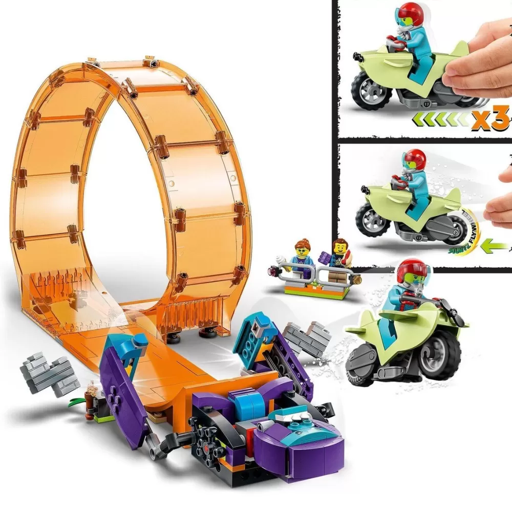 LEGO Puzzles Y Construcciones*Set De Construccion Rizo Acrobatico: Chimpance Devastador Con Moto De Juguete City Stuntz