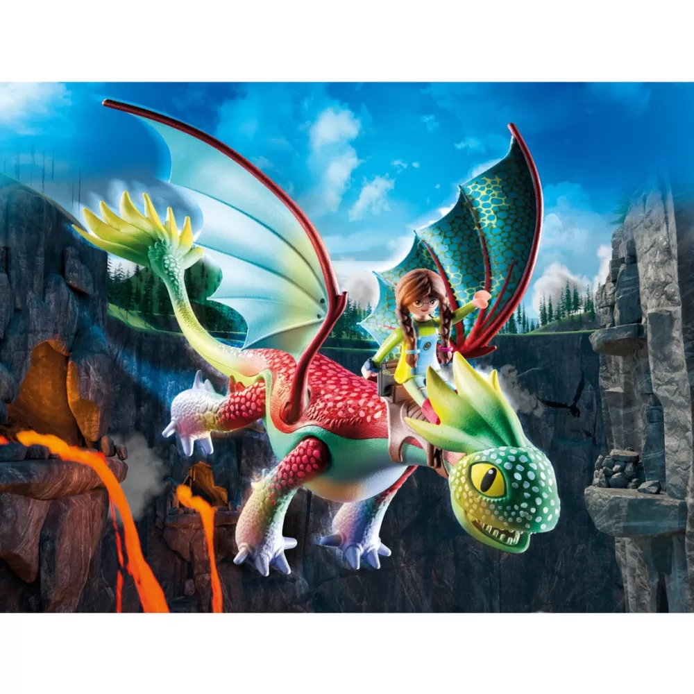 Playmobil Munecos Articulados*Set Dragons Nine Realms: Feathers & Alex Dreamworks Dragons