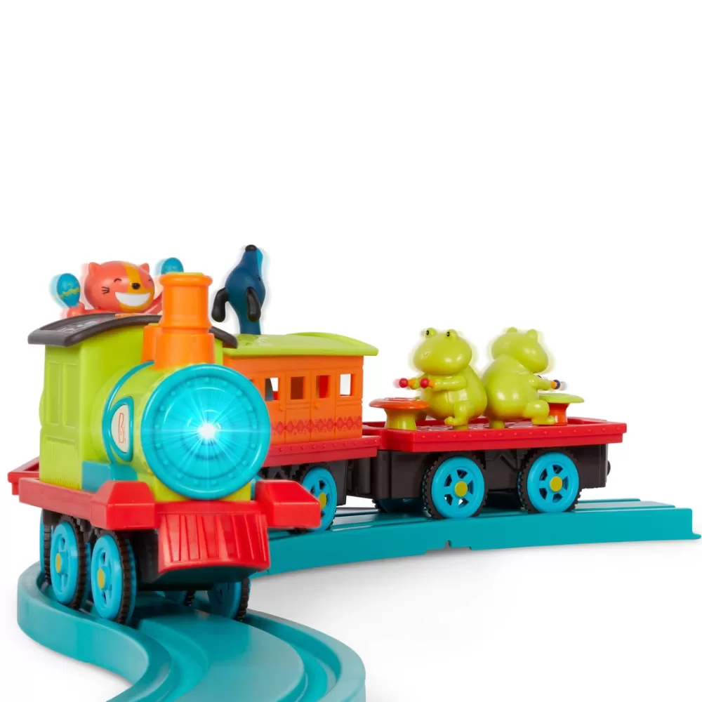 B.TOYS Preescolar*Tren Electrico Musical Con Luces Y Sonidos "The Critter Express"