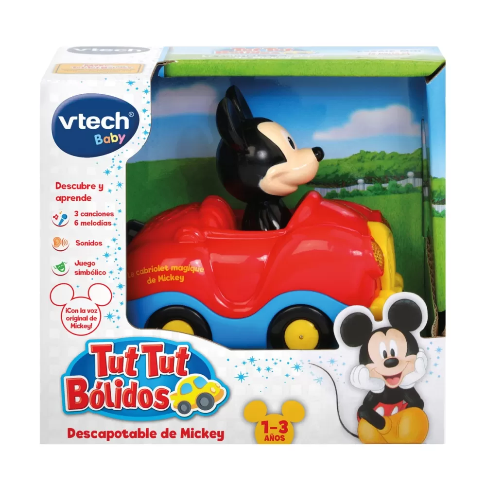 VTech Preescolar*Vehiculo De Juguete Con Los Magicos Personajes De Disney Tut Tut Bolidos Baby