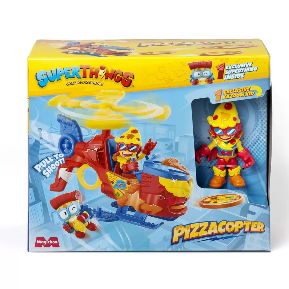 Superthings Munecos Articulados*Vehiculo Pizzacopter